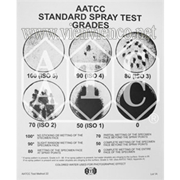 AATCC Photographic Spray Test Evaluation Scale